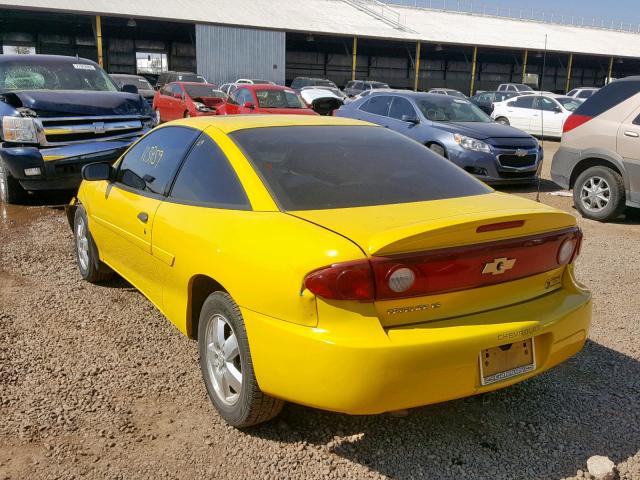 1G1JF12F147216956 - 2004 CHEVROLET CAVALIER L YELLOW photo 3