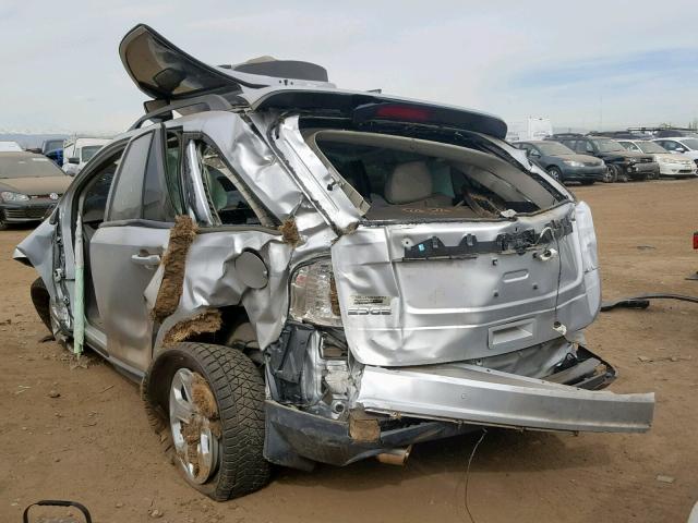 2FMDK3JC4CBA56463 - 2012 FORD EDGE SEL SILVER photo 3