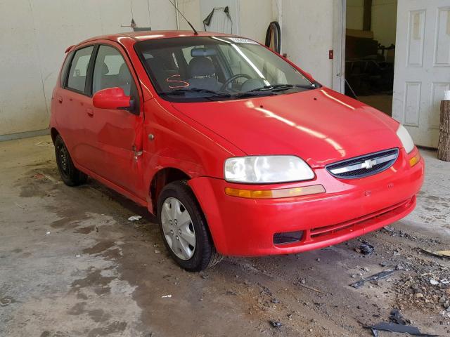 KL1TD62685B405161 - 2005 CHEVROLET AVEO BASE Қызыл фото 1