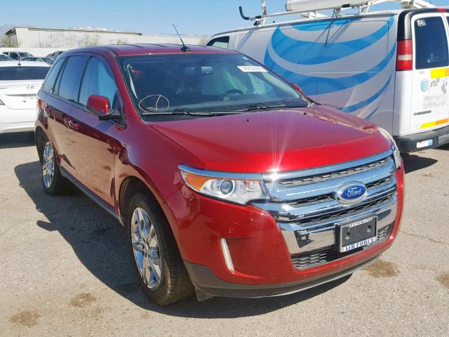 2FMDK3JC8DBC29130 - 2013 FORD EDGE SEL RED photo 1