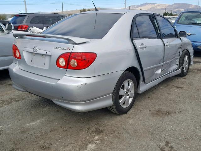 1NXBR32E05Z411905 - 2005 TOYOTA COROLLA S SILVER photo 4