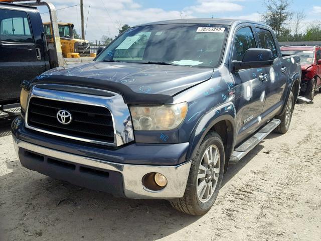 5TBEV54127S453589 - 2007 TOYOTA TUNDRA CRE BLUE photo 2