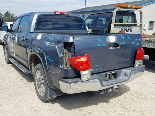 5TBEV54127S453589 - 2007 TOYOTA TUNDRA CRE BLUE photo 3