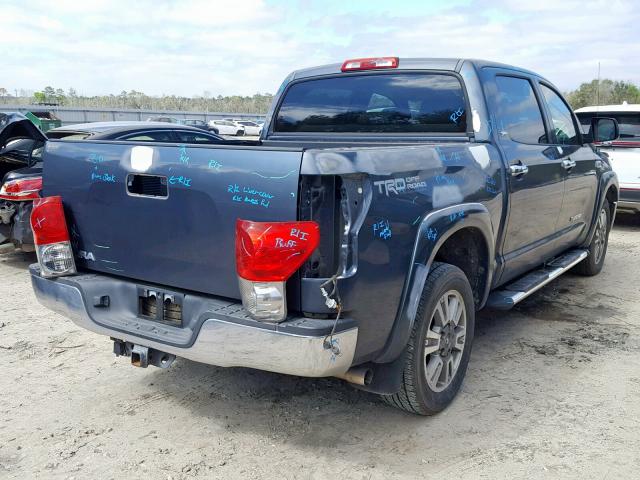 5TBEV54127S453589 - 2007 TOYOTA TUNDRA CRE BLUE photo 4