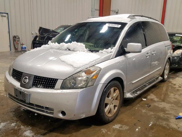 5N1BV28U74N308493 - 2004 NISSAN QUEST S SILVER photo 2