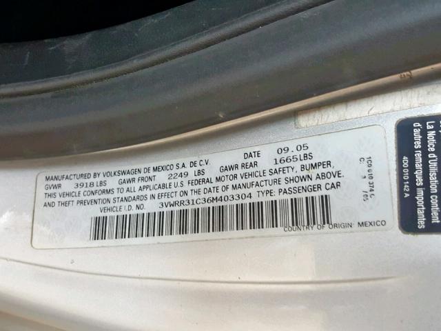 3VWRR31C36M403304 - 2006 VOLKSWAGEN NEW BEETLE Gümüş foto 10