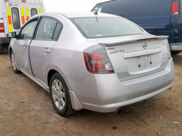 3N1AB6AP9AL656038 - 2010 NISSAN SENTRA 2.0 SILVER photo 3