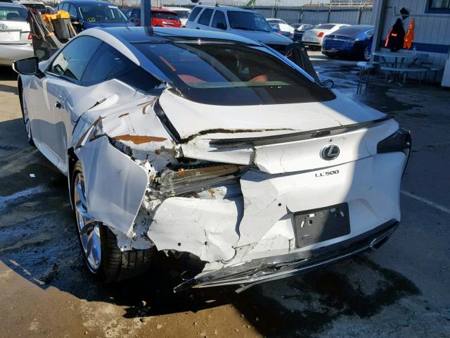 JTHHP5AY9JA003327 - 2018 LEXUS LC 500 WHITE photo 3