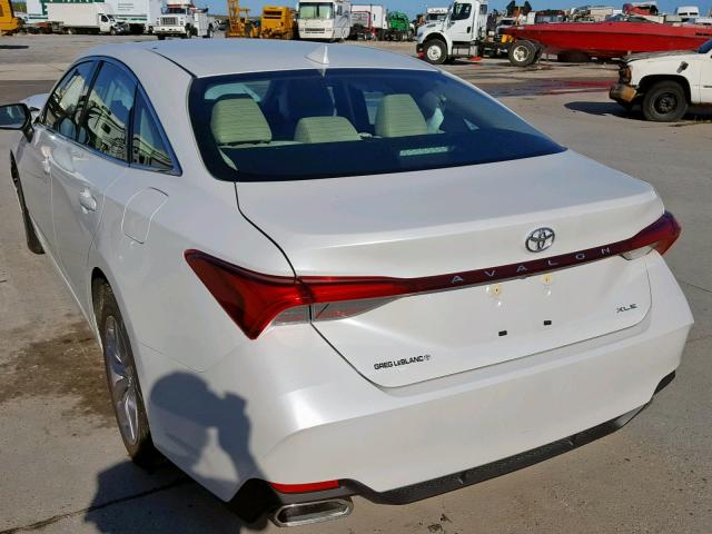 4T1BZ1FB5KU011127 - 2019 TOYOTA AVALON XLE WHITE photo 3