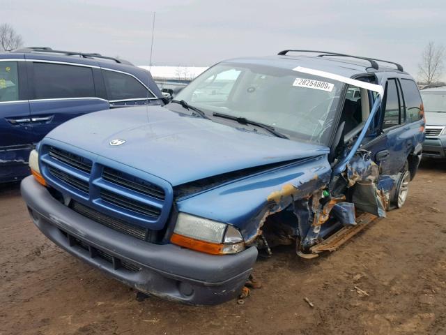 1D4HS38N63F526149 - 2003 DODGE DURANGO SP BLUE photo 2