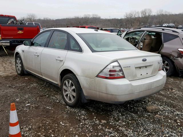 1FAHP27W39G110507 - 2009 FORD TAURUS SEL WHITE photo 3