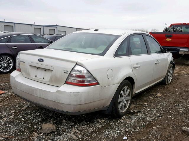 1FAHP27W39G110507 - 2009 FORD TAURUS SEL WHITE photo 4