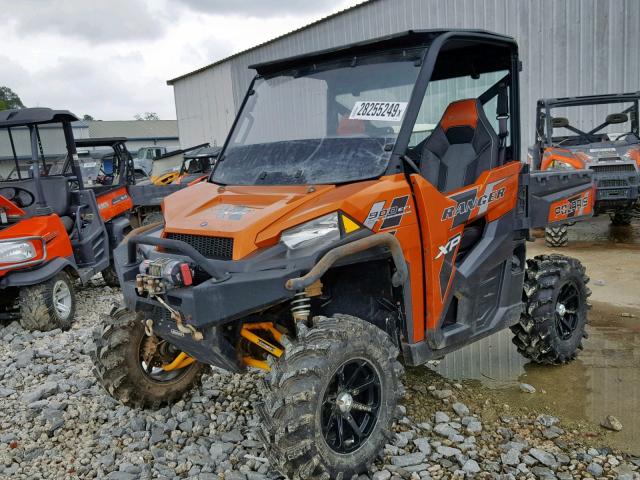 4XAUH9EA4EB923746 - 2014 POLARIS RANGER 900 ORANGE photo 2