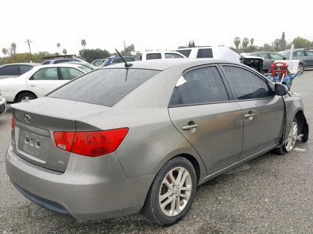 KNAFU4A29C5632585 - 2012 KIA FORTE EX GRAY photo 4