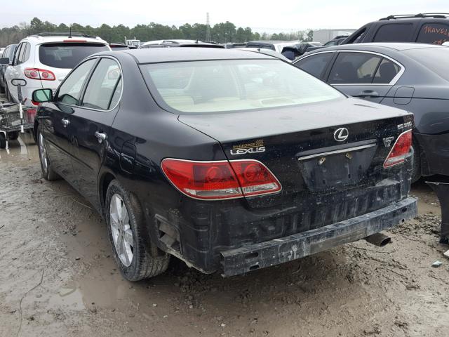 JTHBA30G355065227 - 2005 LEXUS ES 330 BLACK photo 3