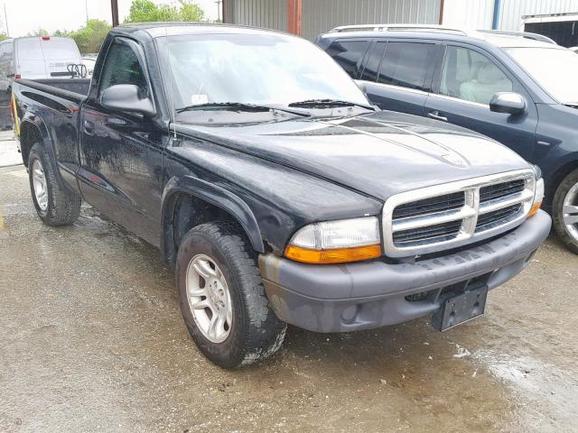 1D7FL16K14S613924 - 2004 DODGE DAKOTA SXT BLACK photo 1