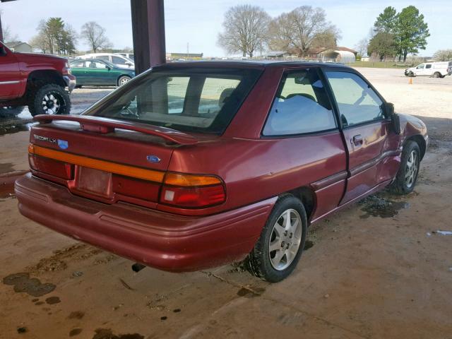 1FASP11JXTW125757 - 1996 FORD ESCORT LX MAROON photo 4