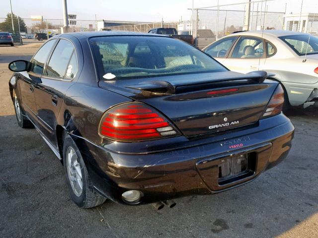 1G2NE52F54M634414 - 2004 PONTIAC GRAND AM S BLACK photo 3