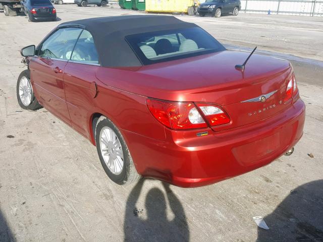 1C3LC55R88N134704 - 2008 CHRYSLER SEBRING TO RED photo 3