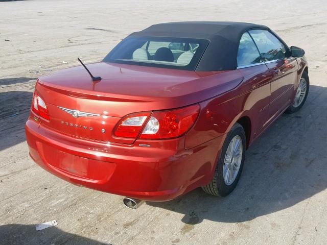 1C3LC55R88N134704 - 2008 CHRYSLER SEBRING TO RED photo 4