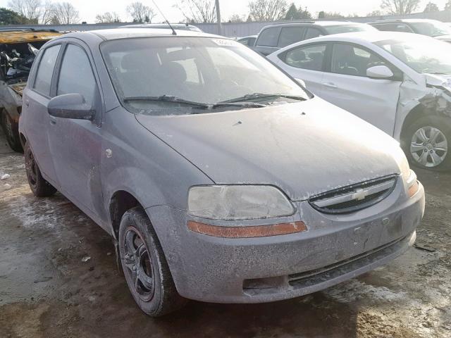 KL1TD666X6B676038 - 2006 CHEVROLET AVEO BASE ნაცრისფერი ფოტო 1