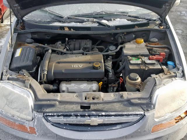 KL1TD666X6B676038 - 2006 CHEVROLET AVEO BASE ნაცრისფერი ფოტო 7