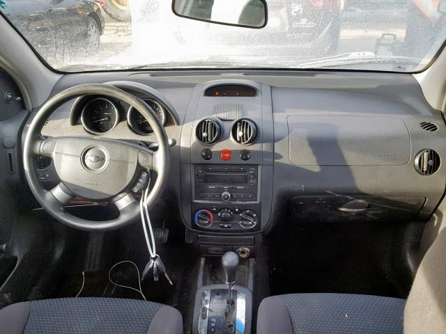 KL1TD666X6B676038 - 2006 CHEVROLET AVEO BASE ნაცრისფერი ფოტო 9