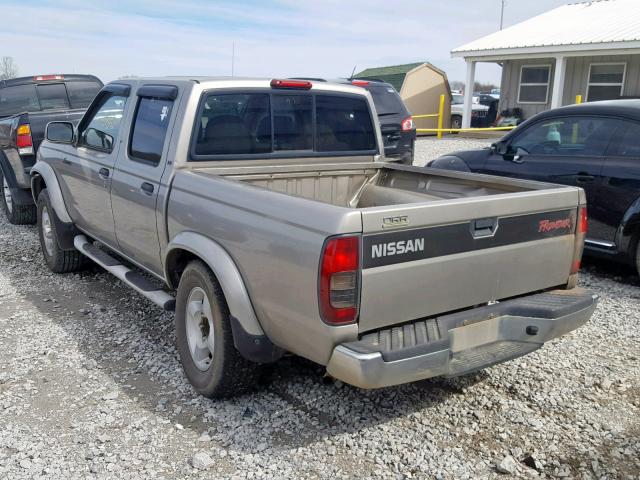 1N6ED27T8YC316551 - 2000 NISSAN FRONTIER C SILVER photo 3