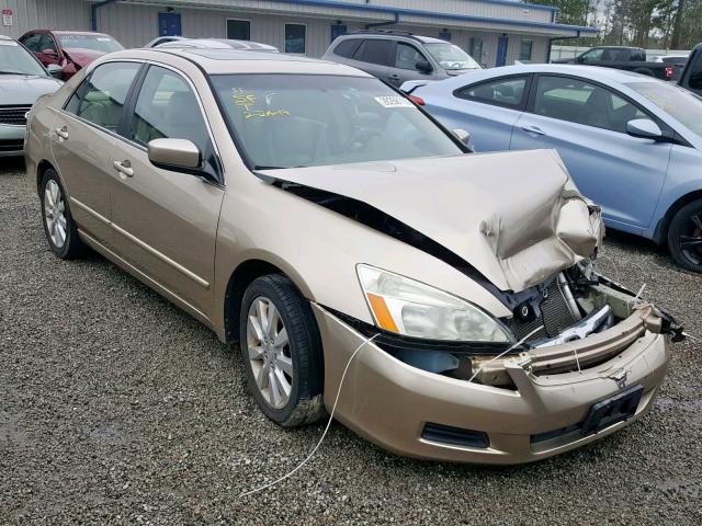 1HGCM66536A061256 - 2006 HONDA ACCORD EX GOLD photo 1