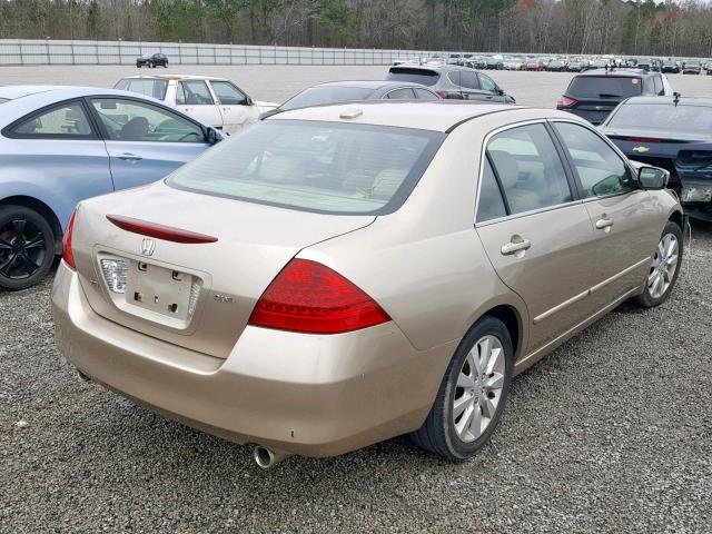 1HGCM66536A061256 - 2006 HONDA ACCORD EX GOLD photo 4