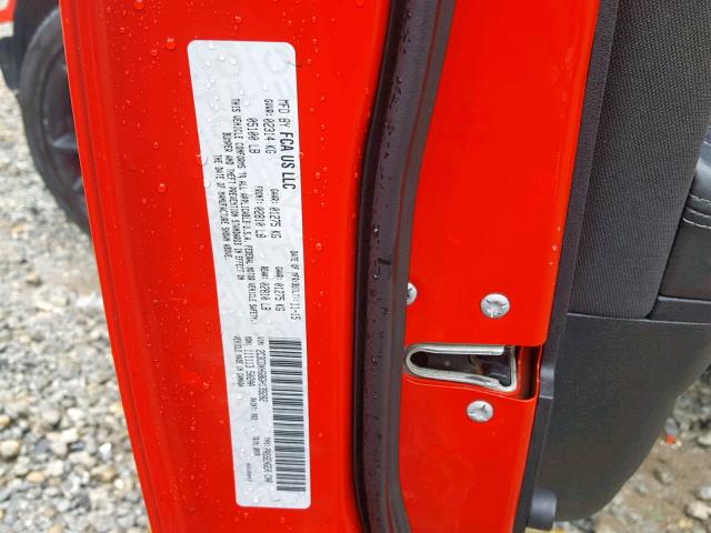 2C3CDXHG8GH139282 - 2016 DODGE CHARGER SX RED photo 10