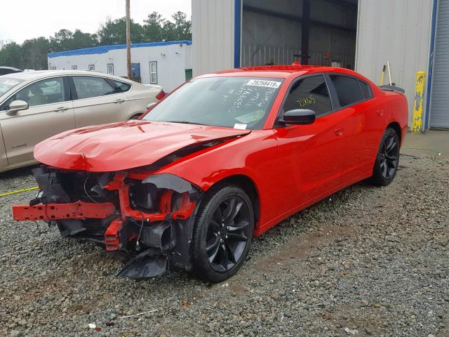 2C3CDXHG8GH139282 - 2016 DODGE CHARGER SX RED photo 2