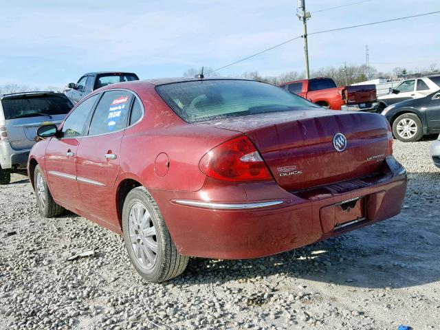 2G4WD582781162348 - 2008 BUICK LACROSSE C RED photo 3