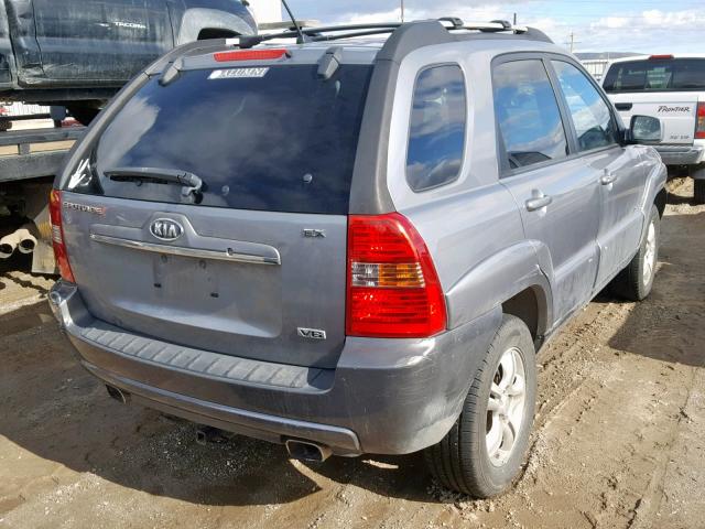 KNDJE723677349302 - 2007 KIA SPORTAGE E CHARCOAL photo 4