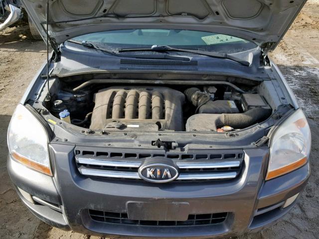 KNDJE723677349302 - 2007 KIA SPORTAGE E CHARCOAL photo 7