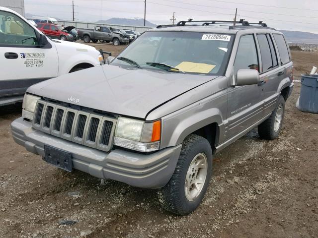 1J4GZ78Y2VC615916 - 1997 JEEP GRAND CHER GRAY photo 2