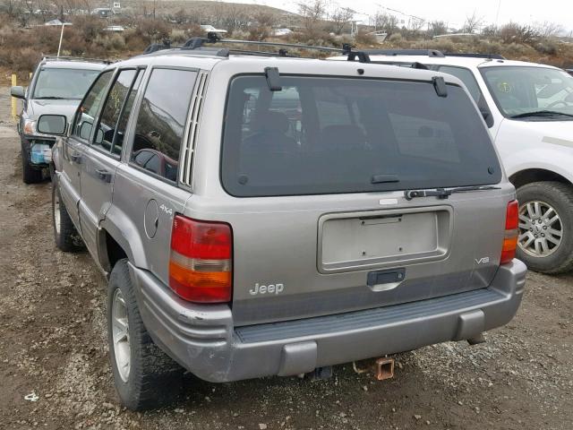 1J4GZ78Y2VC615916 - 1997 JEEP GRAND CHER GRAY photo 3