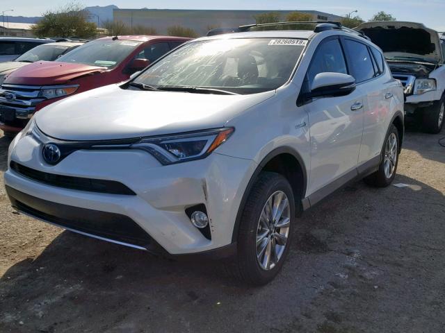 JTMDJREV4HD123568 - 2017 TOYOTA RAV4 HV LI WHITE photo 2