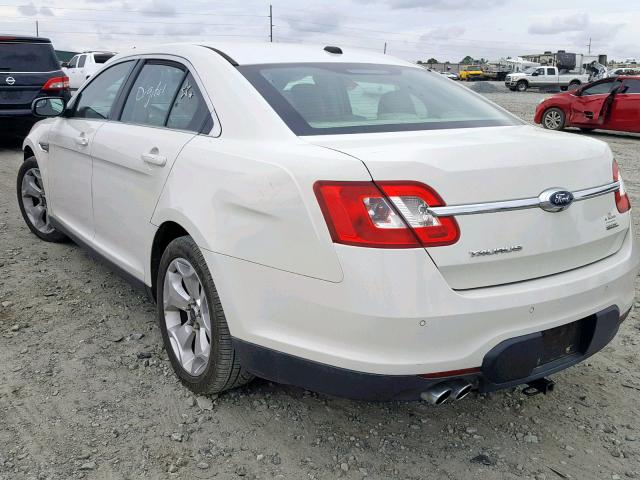 1FAHP2EW8CG125630 - 2012 FORD TAURUS SEL WHITE photo 3