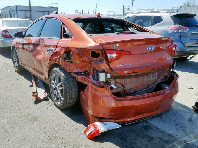 5NPE34AB7FH196728 - 2015 HYUNDAI SONATA SPO RED photo 3