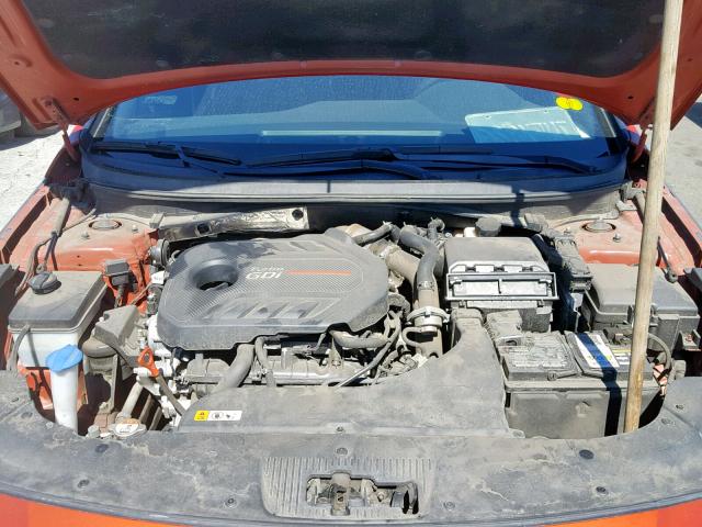 5NPE34AB7FH196728 - 2015 HYUNDAI SONATA SPO RED photo 7