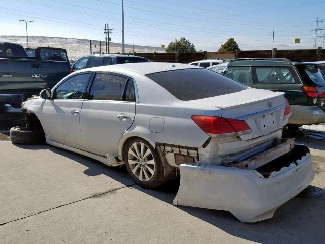 4T1BK3DB8BU428437 - 2011 TOYOTA AVALON BAS WHITE photo 3