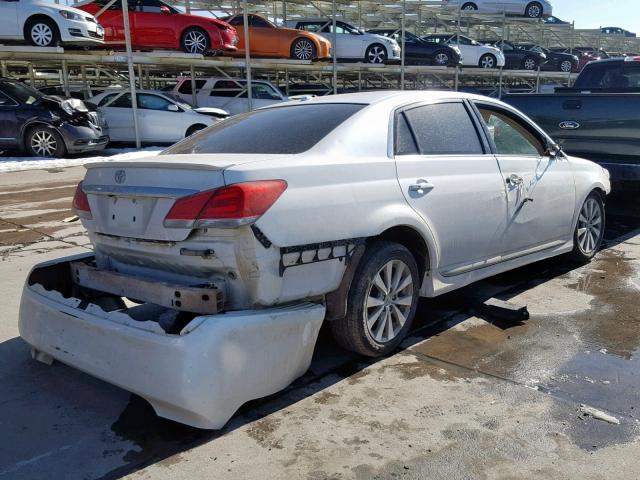 4T1BK3DB8BU428437 - 2011 TOYOTA AVALON BAS WHITE photo 4