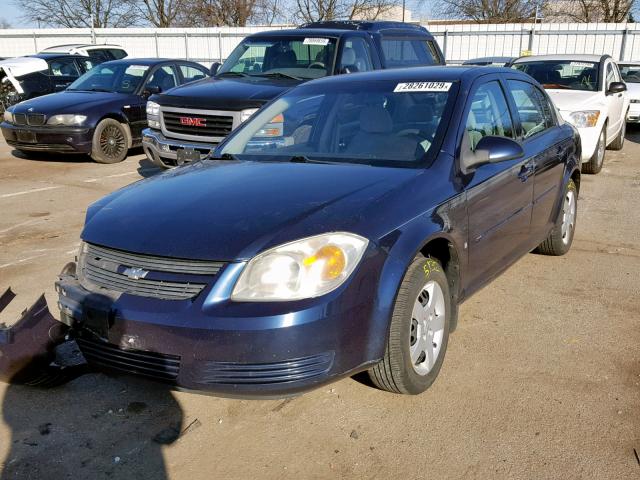 1G1AL55F487101107 - 2008 CHEVROLET COBALT LT BLUE photo 2