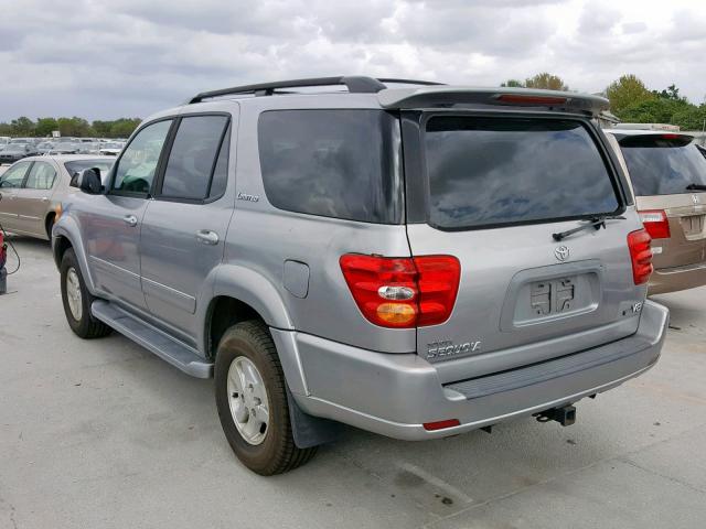 5TDZT38A51S056673 - 2001 TOYOTA SEQUOIA LI SILVER photo 3