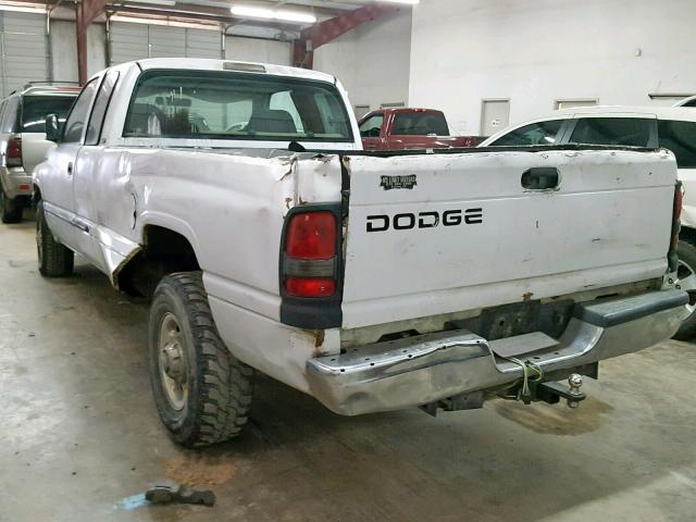 3B7KC23692M313320 - 2002 DODGE RAM 2500 WHITE photo 3