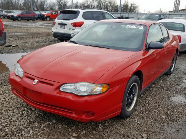 2G1WW12E959102779 - 2005 CHEVROLET MONTE CARL RED photo 2