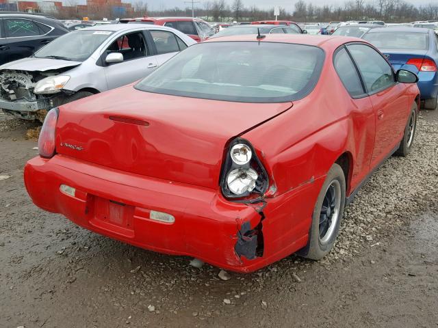 2G1WW12E959102779 - 2005 CHEVROLET MONTE CARL RED photo 4