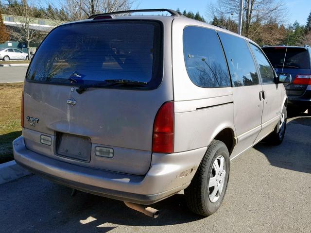 4N2DN11W0SD837755 - 1995 NISSAN QUEST XE TAN photo 4