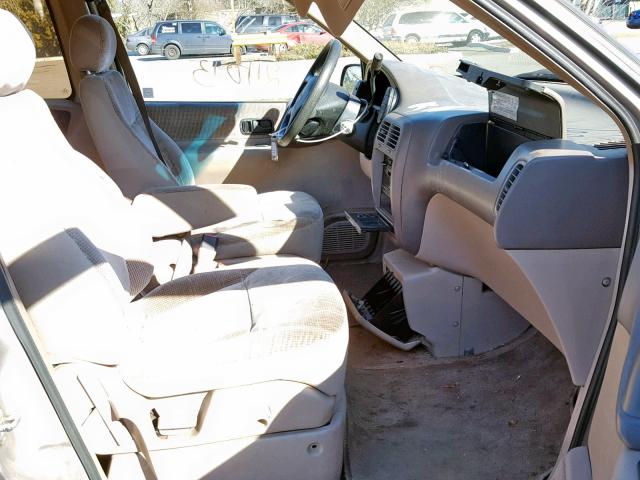 4N2DN11W0SD837755 - 1995 NISSAN QUEST XE TAN photo 5